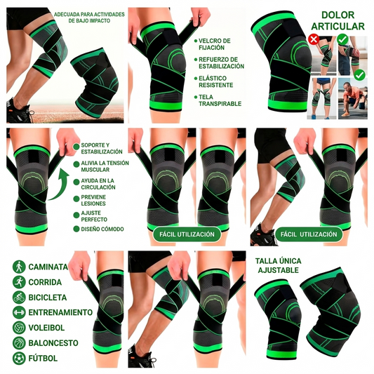 RODILLERA VERDE AJUSTABLE X2